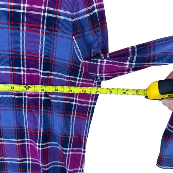 Lands' End Shaped Fit Plaid Turtleneck Sweater Women's Medium Petite - Picture 4 of 6